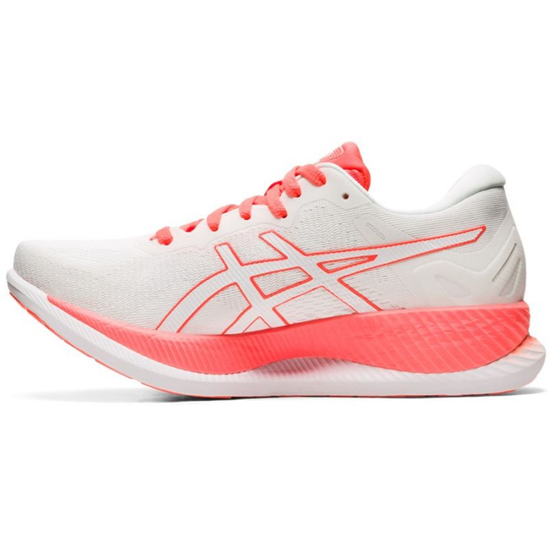 Buty do biegania Asics GlideRide Tokyo W 1012A943 100 białe pomarańczowe