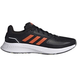 Buty dla dzieci adidas Runfalcon 2.0 K czarno-pomarańczowe FY9500 czarne
