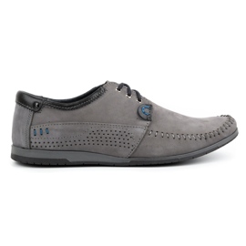 KOMODO Buty Męskie mokasyny 875 szare
