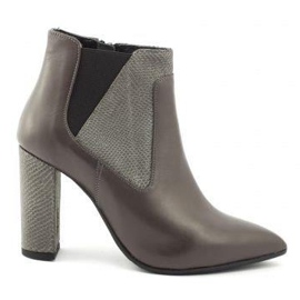 Damskie botki Lizard 04429 brązowe granatowe