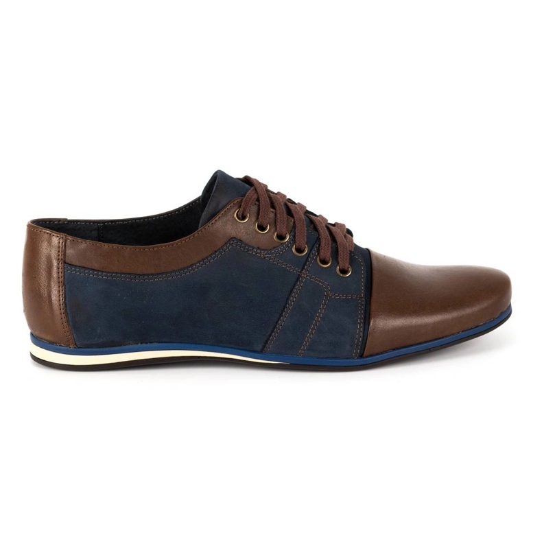 Eleganckie buty męskie do jeansów 730 brązowe