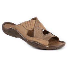 Mario Pala Klapki męskie 400 brązowe