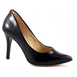 Saway Szpilki damskie 2333 czarny lakier czarne