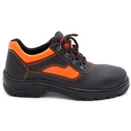 ŁUKPOL Buty męskie robocze krótkie z podnoskiem czarne