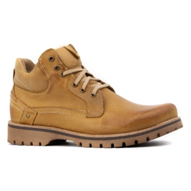 KOMODO Buty męskie ocieplane śniegowce 885 camel brązowe