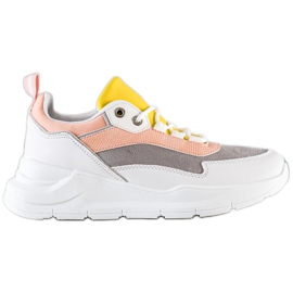 SHELOVET Stylowe Sznurowane Sneakersy wielokolorowe