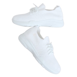Buty sportowe skarpetkowe białe C9239 Bianco