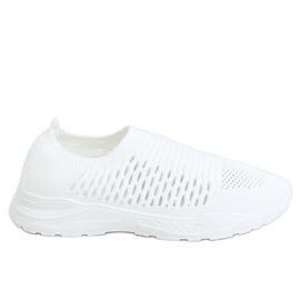 Buty sportowe skarpetkowe białe 9862 White