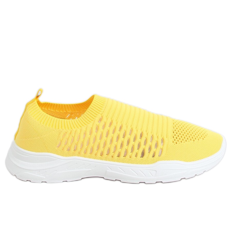 Buty sportowe skarpetkowe żółte 9862 Yellow