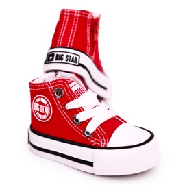 Dziecięce Wysokie Trampki Z Suwakiem Big Star HH374086 Czerwone