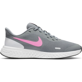 Buty do biegania Nike Revolution 5 szaro-różowe BQ5671 015 szare