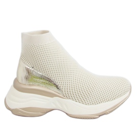 Buty sportowe skarpetkowe złote HQ209 Golden złoty