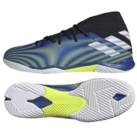 Buty piłkarskie adidas Nemeziz.3 In M FW7409 niebieskie biały, niebieski, czarny