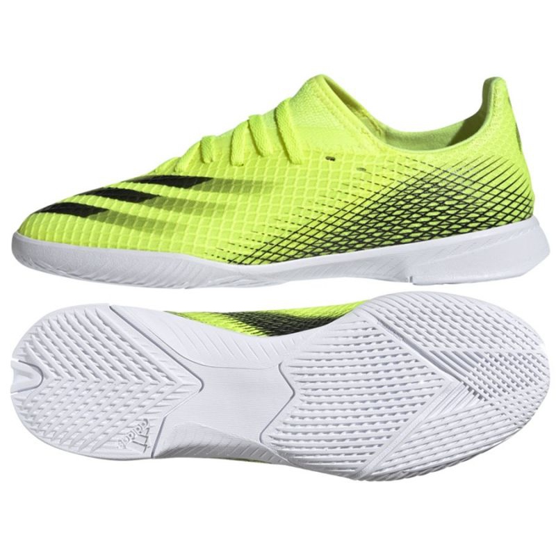 Buty piłkarskie adidas X Ghosted.3 In Jr FW6924 zielone biały, żółty neon