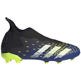 Buty piłkarskie adidas Predator Freak.3 Ll Fg czarno-zielono-granatowe Junior FY0618 czarne czarne