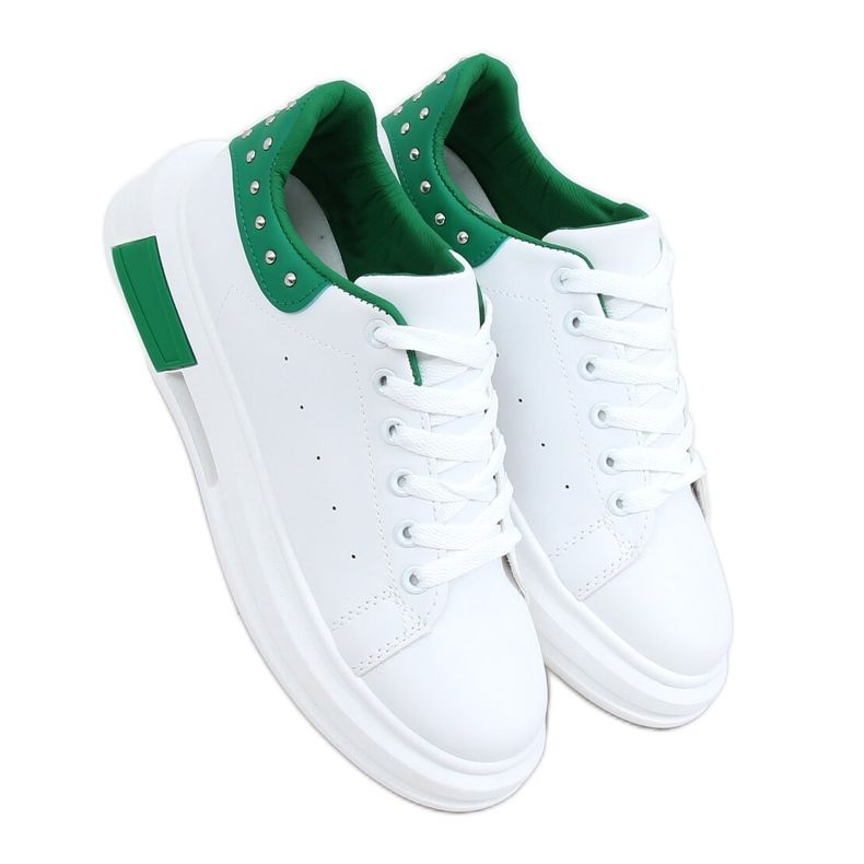 Trampki damskie biało-zielone SC36 WHITE/GREEN białe