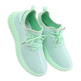 Buty sportowe skarpetkowe miętowe NB392P Green zielone