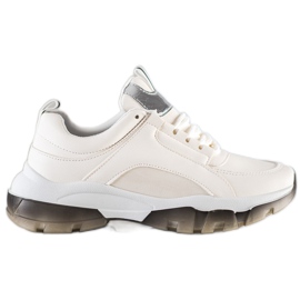 SHELOVET Białe Sneakersy Z Eko Skóry