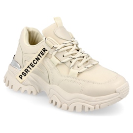 PS1 Damskie Sneakersy Na Masywnej Podeszwie Beżowe Chunky beżowy