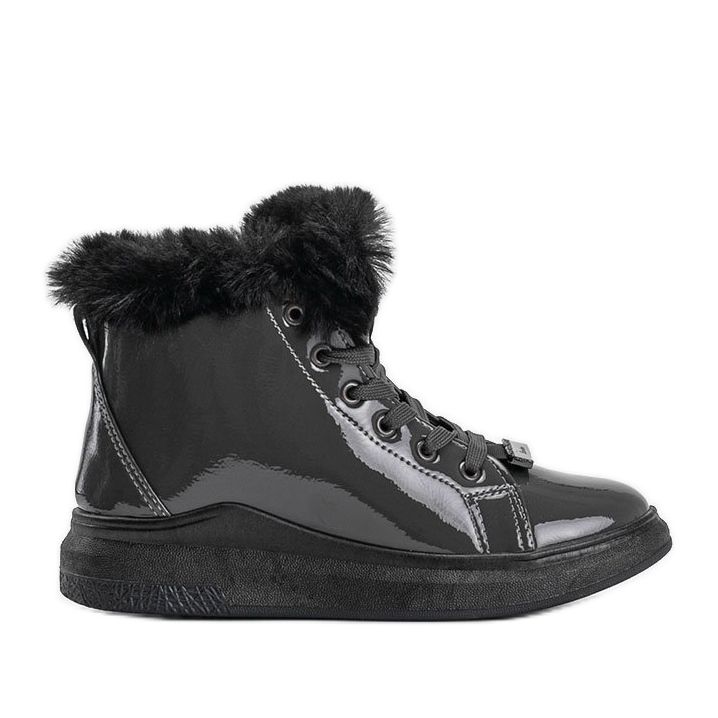 Szare traperki botki ocieplane Freemans