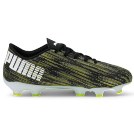 Buty piłkarskie Puma Ultra 4.2 Fg Ag Junior czarno-zielone 106364 04 black/green czarne