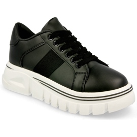 PS1 Damskie Sneakersy Na Platformie Czarne Riri