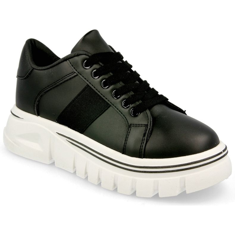 PS1 Damskie Sneakersy Na Platformie Czarne Riri