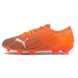 Buty piłkarskie Puma Ultra 1.1 Fg Ag Jr 106097 01 wielokolorowe pomarańcze i czerwienie