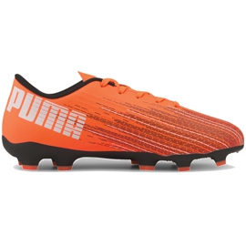 Buty piłkarskie Puma Ultra 4.1 Fg Ag Junior 106100 01 pomarańczowe pomarańczowe