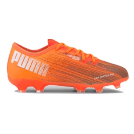 Buty piłkarskie Puma Ultra 1.1 Fg Ag Junior 106097 01 pomarańczowe pomarańczowe