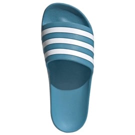 Klapki adidas Adilette Aqua FY8100 białe niebieskie