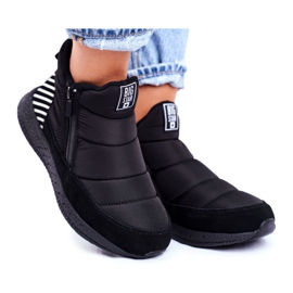 Damskie Sportowe Botki Big Star Czarne GG274470 białe