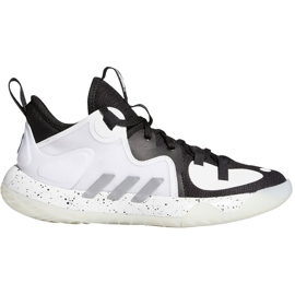 Buty dla dzieci adidas Harden Stepback 2 J biało-czarne FZ1545 białe białe