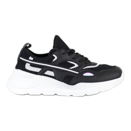 SHELOVET Casualowe Czarne Sneakersy