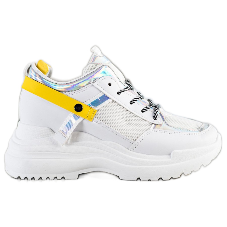 Marquiz Sneakersy Na Koturnie białe