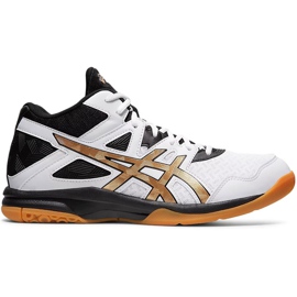 Buty męskie do siatkówki Asics Gel-Task Mt 2 biało-czarno-złote 1071A036 102 białe