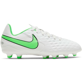 Buty piłkarskie Nike Tiempo Legend 8 Club FG/MG Junior białe AT5881 030