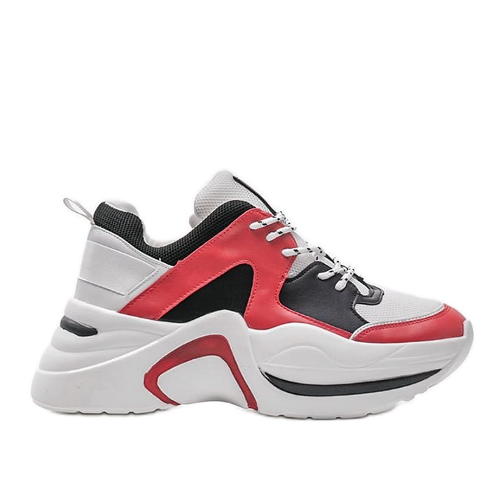 Czerwone sneakersy Thenisse białe czarne
