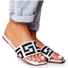 Damskie Klasyczne Klapki Białe Melinda czarne