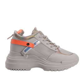 Beżowe sneakersy na grubej podeszwie Johana beżowy