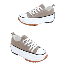 Trampki designerska podeszwa khaki VL137P Green zielone
