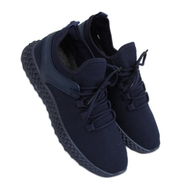 Buty sportowe skarpetkowe granatowe JH-09 Navy