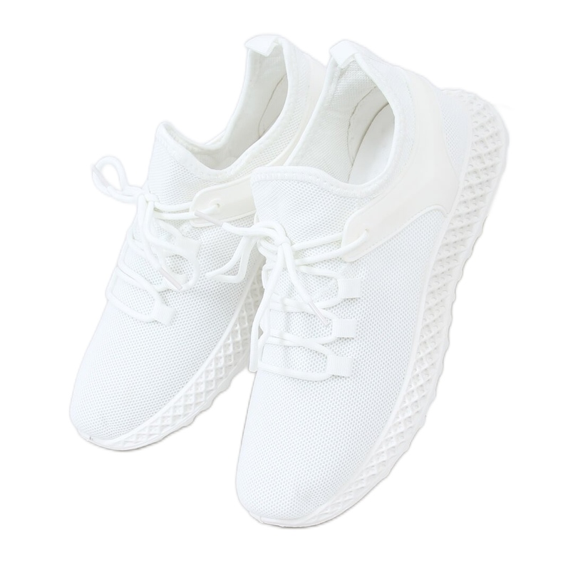 Buty sportowe skarpetkowe białe JH-09 White