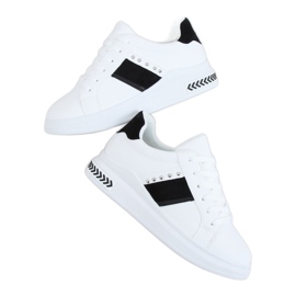 Trampki damskie białe LA129P WHITE/BLACK czarne