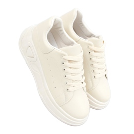 Buty na wysokiej podeszwie beżowe LA158 Beige beżowy