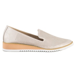 Goodin Ażurowe Lordsy Ze Skóry złoty