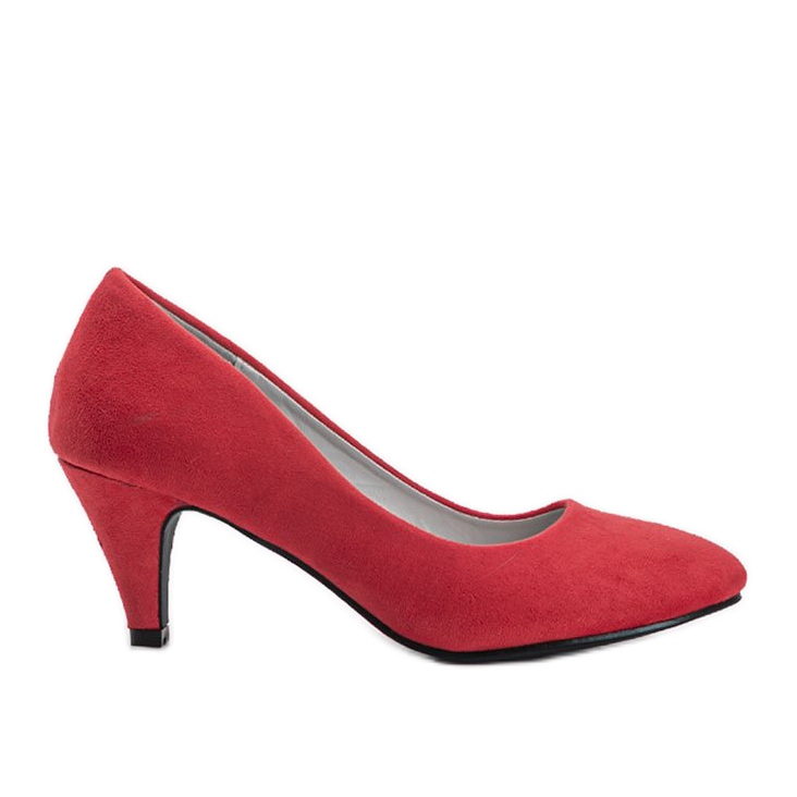 Czerwone czółenka eko-zamsz Karissa