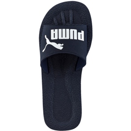 Klapki Puma Purecat granatowo białe 360262 02 granatowe