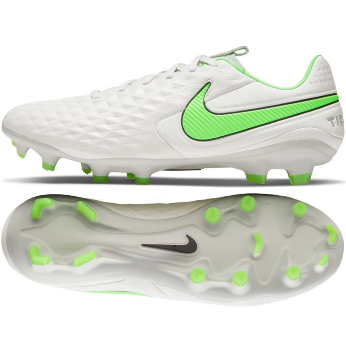 Buty piłkarskie Nike Tiempo Legend 8 Pro Fg M AT6133 030 białe białe