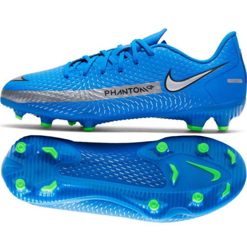 Buty piłkarskie Nike Phantom Gt Academy FG/MG Jr CK8476 400 niebieskie niebieskie